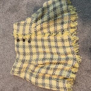 Zara Yellow and Black Plaid Skirt